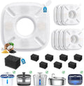 16 Pcs Cat Water Fountain Filters by Beckacher