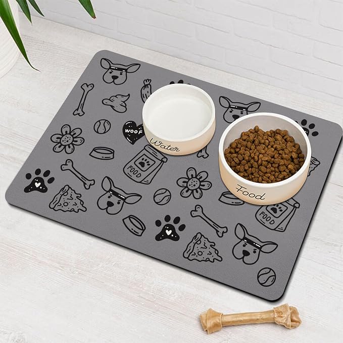 Pet Feeding Mat for Floors Waterproof Dog Mat for Food and Water Absorbent - Image 8
