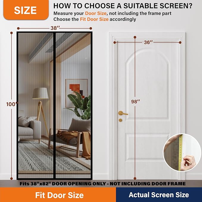 Magnetic Screen Door, Door Screen Magnetic Closure-Keeps Bugs Out Let Breeze in - Image 2