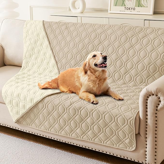 hyha Waterproof Dog Bed Blanket, Soft Pet Blankets, Waterproof Couch Cover by hyha
