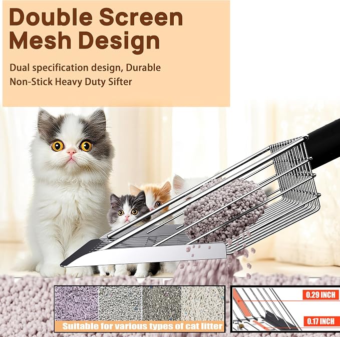 Heavy Duty Stainless Steel Cat Litter Scoop - Image 4