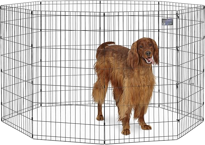 MidWest Homes for Pets Folding Metal Dog Exercise Pen, Indoor/Outdoor Playpen by MidWestHomesForPets