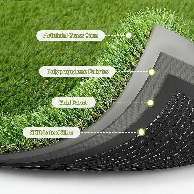 Artificial Grass Rug Indoor Outdoor, 5 x 10FT Fake Grass Turf - Image 2