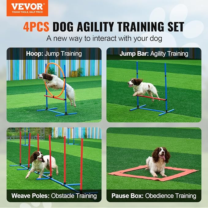 VEVOR Dog Agility Training Equipment, Dog Agility Course Backyard Set - Image 2