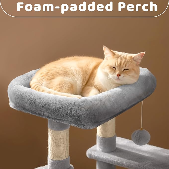 Yaheetech 46in Cat Tree Tower | Multi-Level Indoor Activity Center - Image 4