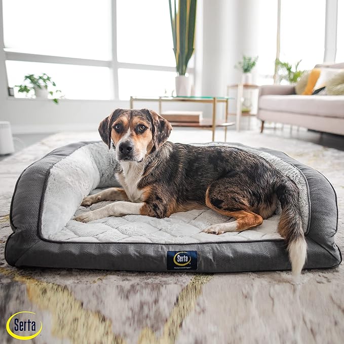 Serta Orthopedic Supportive Foam Quilted Couch Dog Bed - Image 5