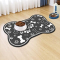 Dog Cat Food Mat, Rapid AbsorbentPet Feeding Mat, Bone Shaped Dog Placemat by VoanosHome