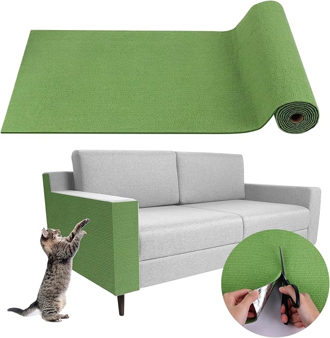 Climbing Cat Scratcher Mat Trimmable Cat Scratching Post Carpet 118’’x15.8’’ by LSGCQ