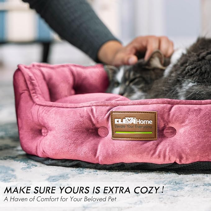 ClevaHome Cat Dog Bed for Small Pets up to 15lbs - Image 2