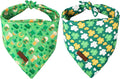 ARING PET St Patrick's Dog Bandana 2 Pack-Cute Green Clovers Dog Bandanas by ARINGPET