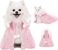 KOUPA Pet Wedding Costume for Cat Small Dogs, Sparkly Cat Clothes Tulle Cloak by WelcometoKOUPA