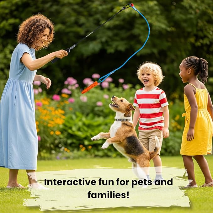 Flirt Pole for Dogs, Tether Tug Outdoor Dog Toy, Interactive Toys for Large - Image 6