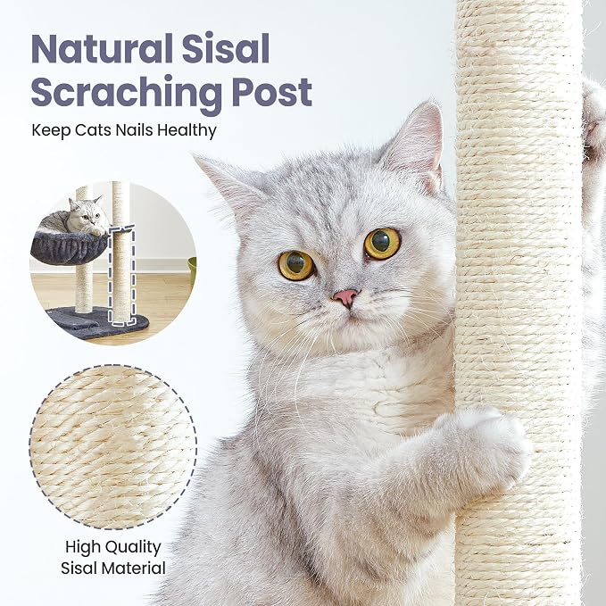 Small Cat Tree Tower with Lots of Scratching Posts - Image 3
