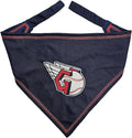 Pets First MLB Cleveland Guardians TIE Bandana, Large/X-Large. Dog Bandana by PETSFIRST