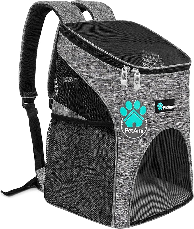 PetAmi Small Dogs and Cat Backpack Carrier, Airline Approved Pet Backpack by PetAmi