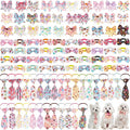Reginary 100 Pieces Dog Bow Tie Collar Set Include 40 Dog Neckties, and 30 by Reginary