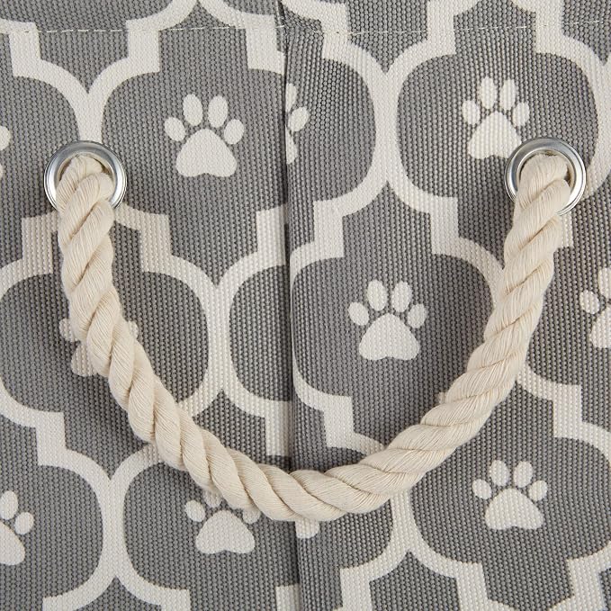 Bone Dry Pet Storage Collection Lattice Paw Print, Small Round - Image 4