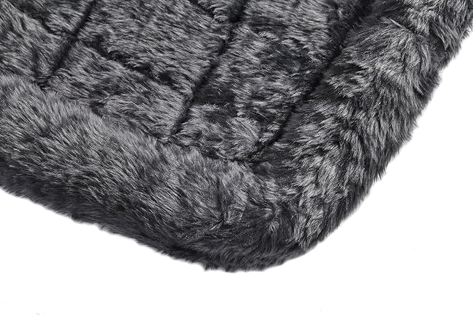 MidWest Homes for Pets QuietTime XXS Dog Bed – Gray Faux Fur Bolster, - Image 5
