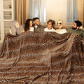 Bnuitland Leopard Print Flannel Blanket, Large Size 108x90 Inches by BNUITLAND