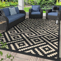 GENIMO Outdoor Rugs 8x10 Waterproof, Reversible Mats, Area Plastic Straw Rug by GENIMO