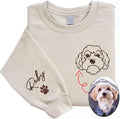 LOVELYPOD Custom Embroidered Dog Mom Sweatshirt by LOVELYPOD