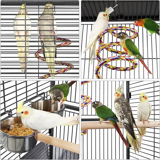 Yaheetech 61-inch Playtop Wrought Iron Large Parrot Bird Cages - Image 4