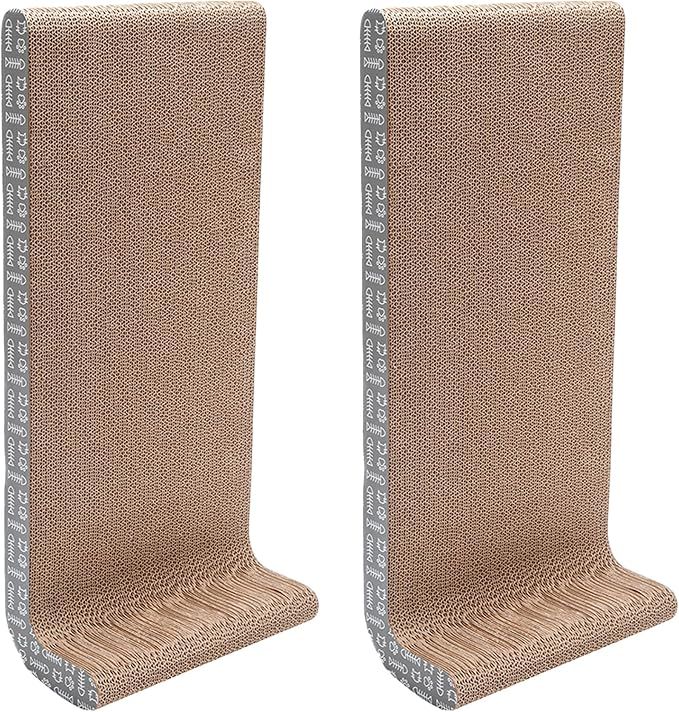 Furhaven 2-Pack Scratching Boards w/ Catnip & Wall-Mounting Hooks by FurHaven
