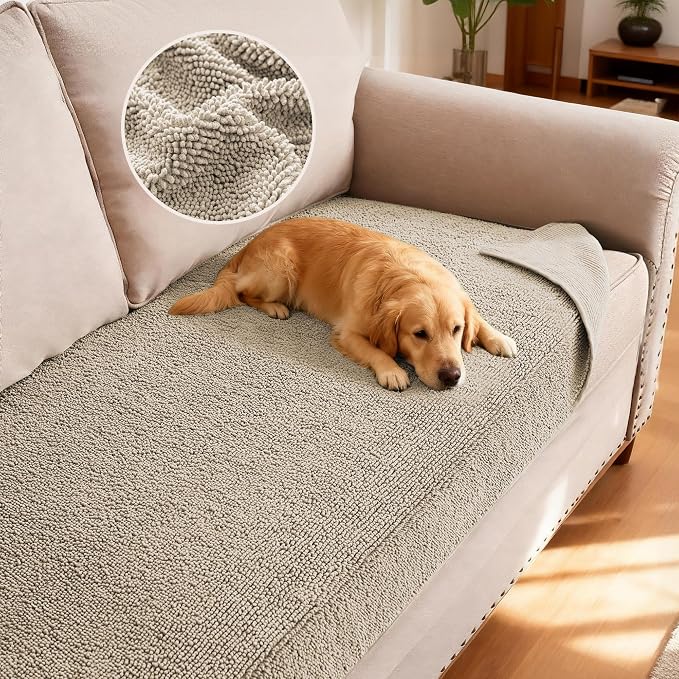 H.VERSAILTEX Non Slip Pet Couch Cover Chenille Dog Bed Protector Thick Soft by HVERSAILTEX