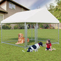 LotFun Large Outdoor Dog Kennel, 6.6 x 6.6 FT Heavy Duty Dog Enclosure by LotFun