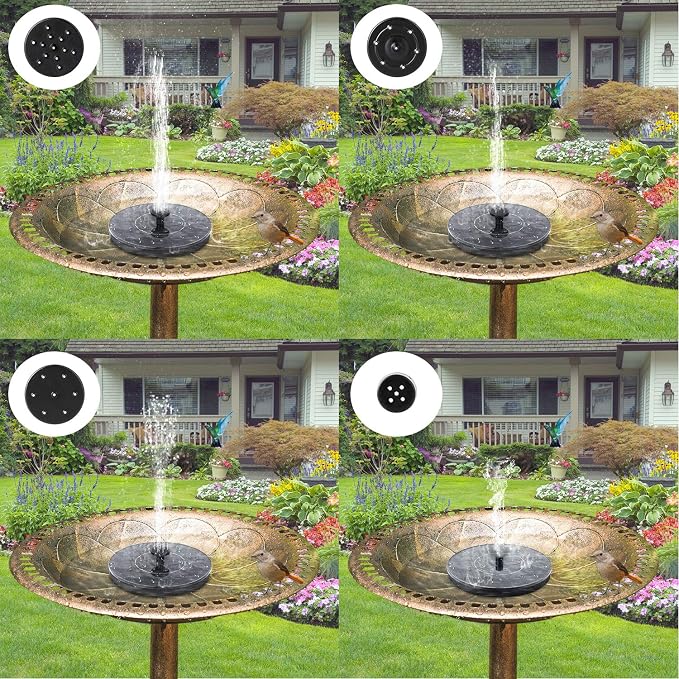 Mademax 1W Solar Bird Bath Fountain Pump, Solar Fountain, Free Standing - Image 3