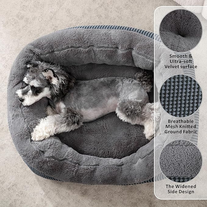 INVENHO Dog Bed Medium Size, Orthopedic Warming Soft Calming Sleeping Puppy Bed - Image 2