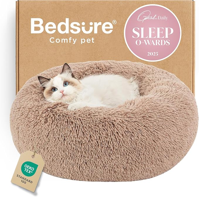 Bedsure Calming Cat Beds for Indoor Cats by BEDSURE
