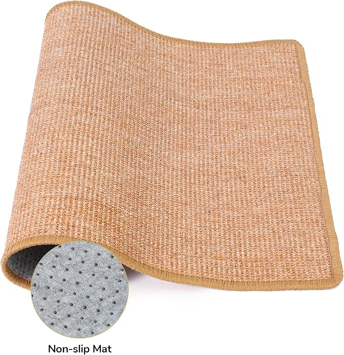 FUKUMARU Cat Scratcher Mat, 23.6 X 31.5 Inch Natural Sisal Cat Scratch Mats - Image 4