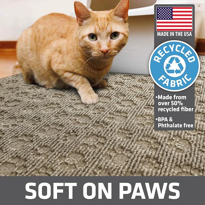 Drymate Cat Litter Box Mat, Litter Trapping Mat, Waterproof, Urine-Proof - Image 4