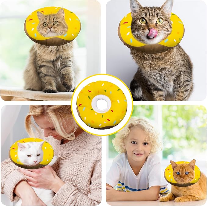 Cat Cone Collar Soft, Adjustable Cat Recovery Collars Kitten Cones to Stop - Image 7