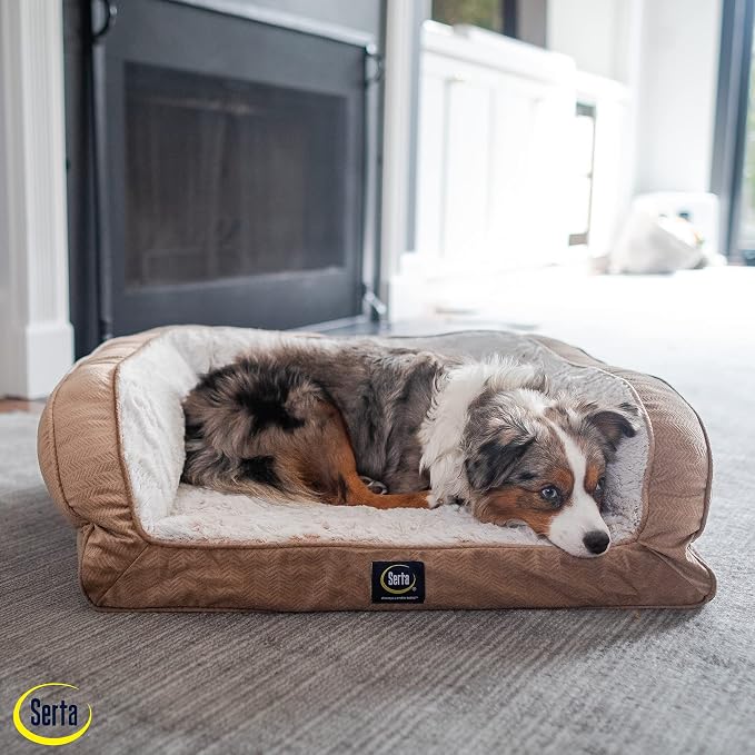 Serta Orthopedic Quilted Couch Dog Bed - Image 5