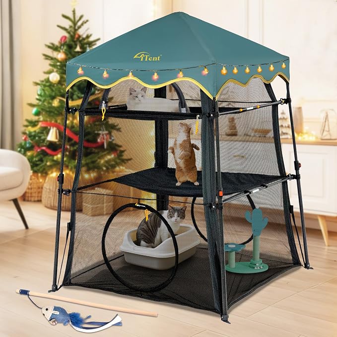 Instant 3-Tier Cat Catio Tent by ITENT