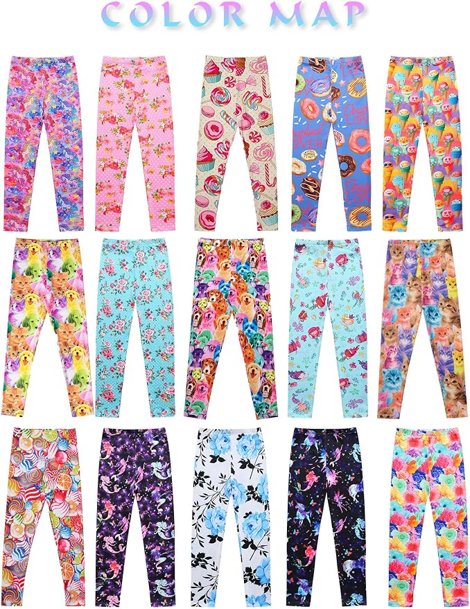 Girl Unicorn Leggings Kid Rainbow Print Legging Tights Trousers Slim Long Pants - Image 5