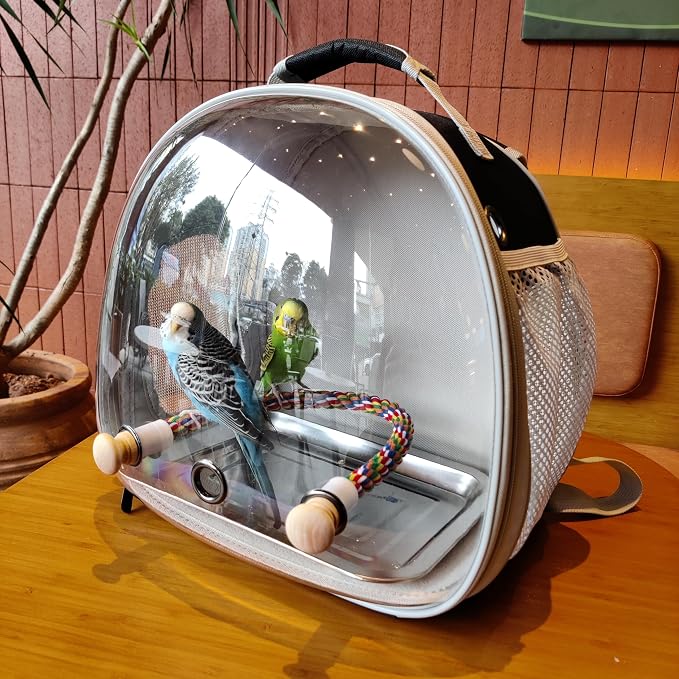 Small Bird Travel Backpack Carrier Cage, Backpack to Transport Backpack Carrier - Image 6