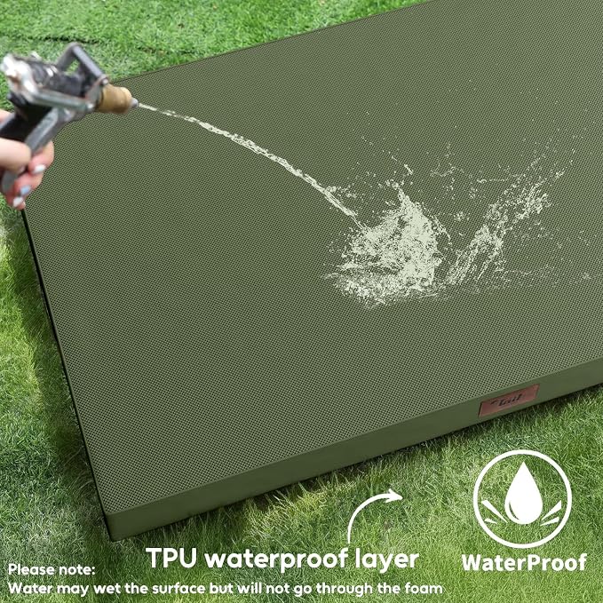 Outdoor Dog Bed for Medium Dogs, Waterproof Dog Crate Mat Orthopedic Egg Crate - Image 3