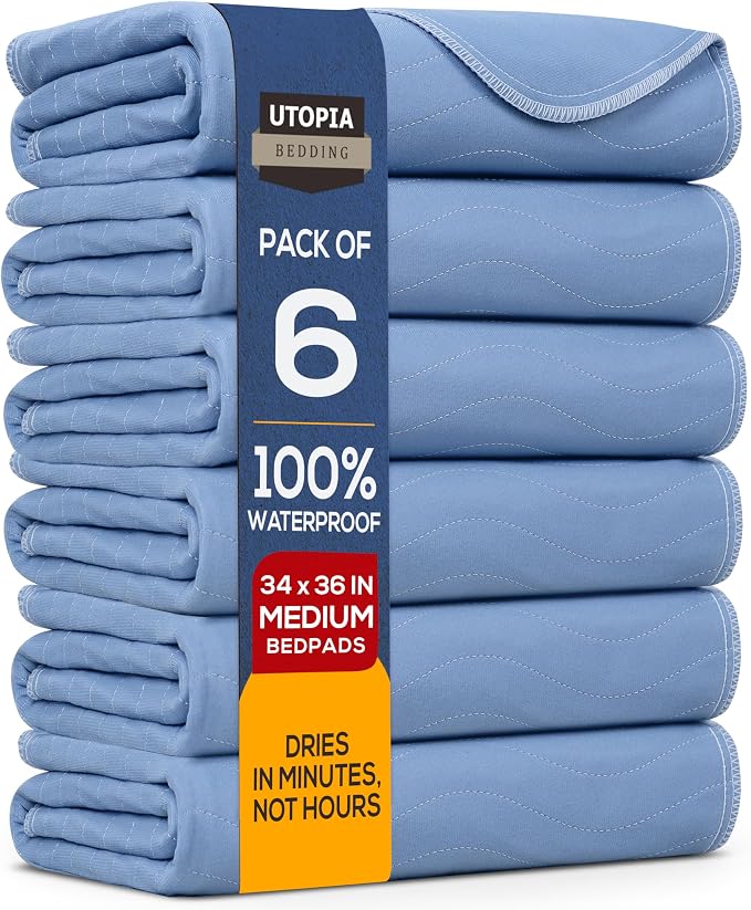 Utopia Bedding Washable Underpads 34" x 36", Waterproof Reusable Heavy by UTOPIABEDDING