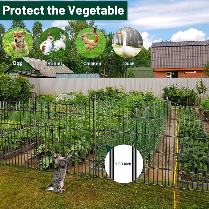 10 Panels No Dig Dog Fence Outdoor - Image 4