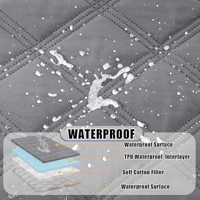 Smiry Waterproof Dog Bed Cover Blanket 82x120, Soft Reversible Pet Blanket - Image 2