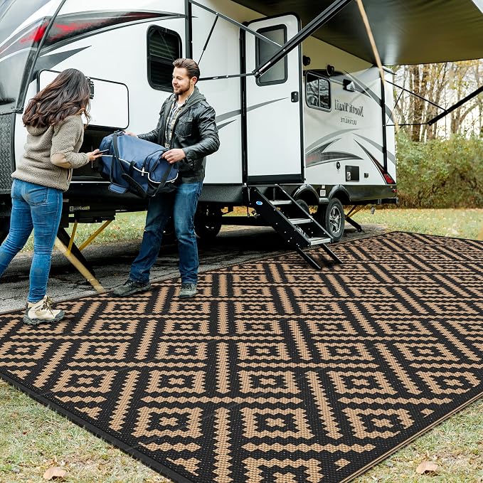 GENIMO Outdoor Rug Waterproof, Lightweight Large RV Camping Mat by GENIMO