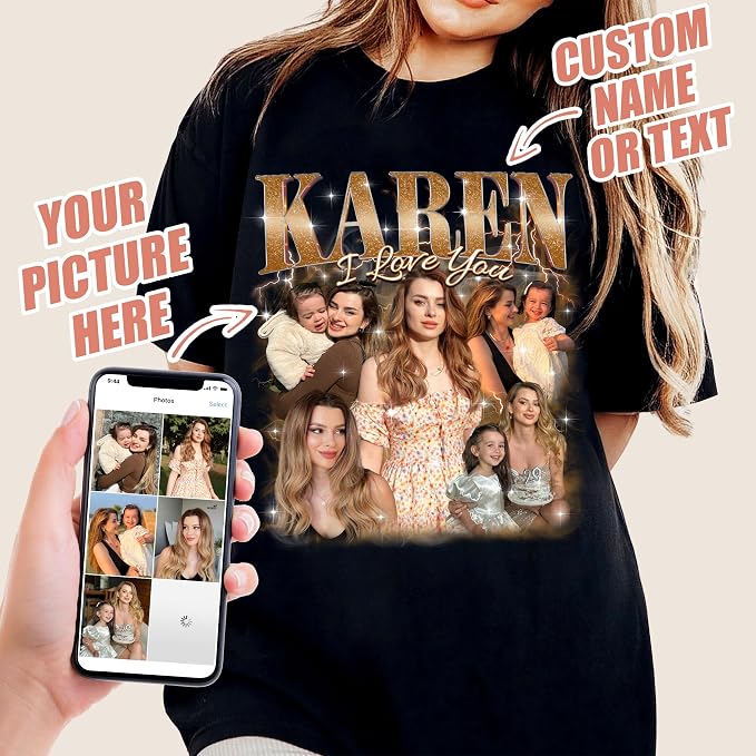 H-DEWALL Custom T Shirts Mineral Wash Tshirt Bootleg Rap Tee Customized Gifts - Image 4