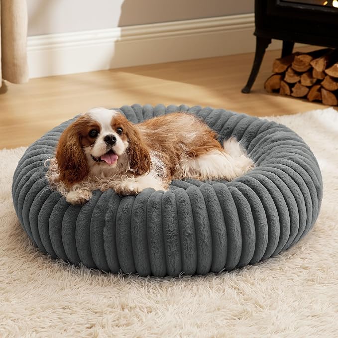Bedsure ComfyFleece™ Donut Medium Dog Bed by BEDSURE