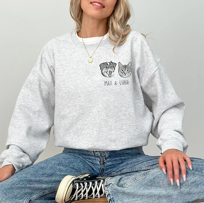 Custom Pet Sweatshirts with Photo and Name, Personalized Dog Sweatshirt - Image 4