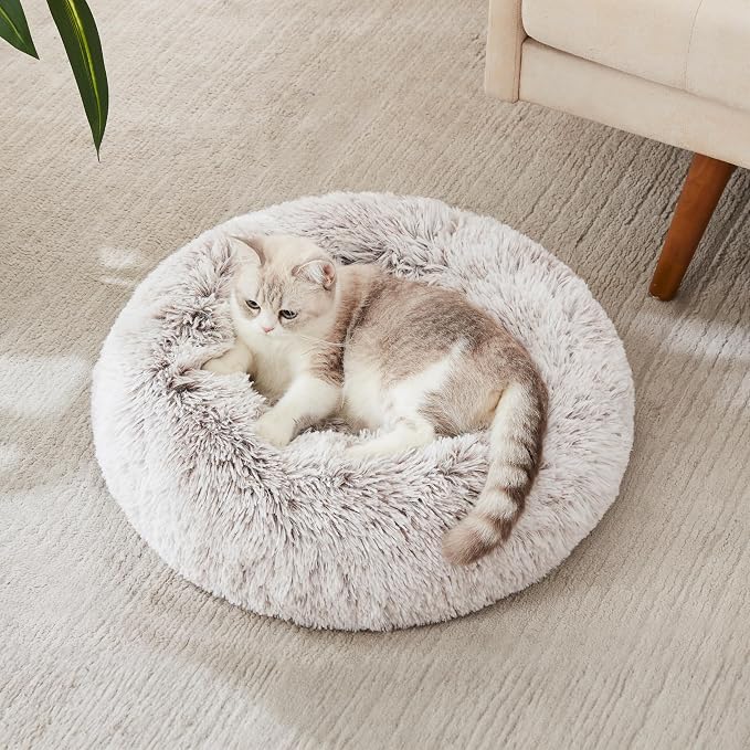 WESTERN HOME WH Calming Dog & Cat Bed, Anti-Anxiety Donut Cuddler Warming Cozy - Image 2
