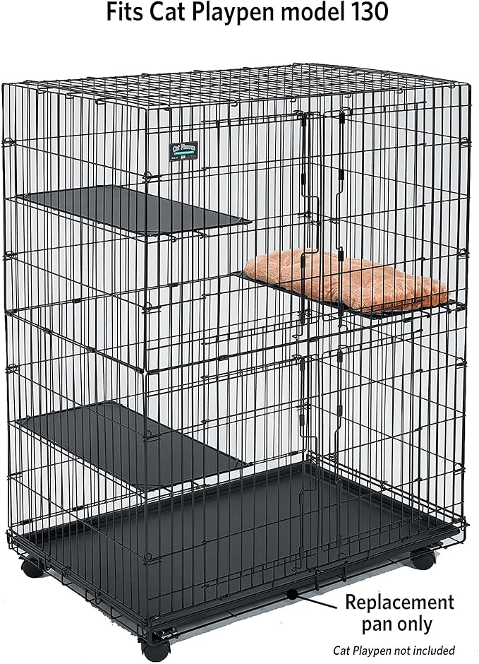 MidWest Homes for Pets 142PAN Replacement Pan for Midwest Cat Cage, 34.5 x 22.5 - Image 3