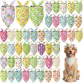 Abbylike 50 Pcs Easter Dog Bandanas Bulk Bunny Egg Carrot Bandanas by Abbylike
